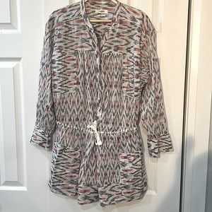 Isabel Marant Etoile Ikat print cotton romper